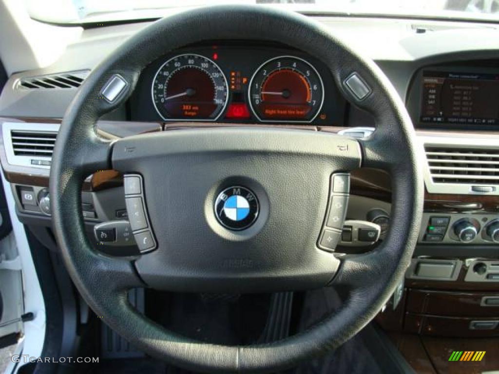 2007 7 Series 750i Sedan - Alpine White / Black photo #13