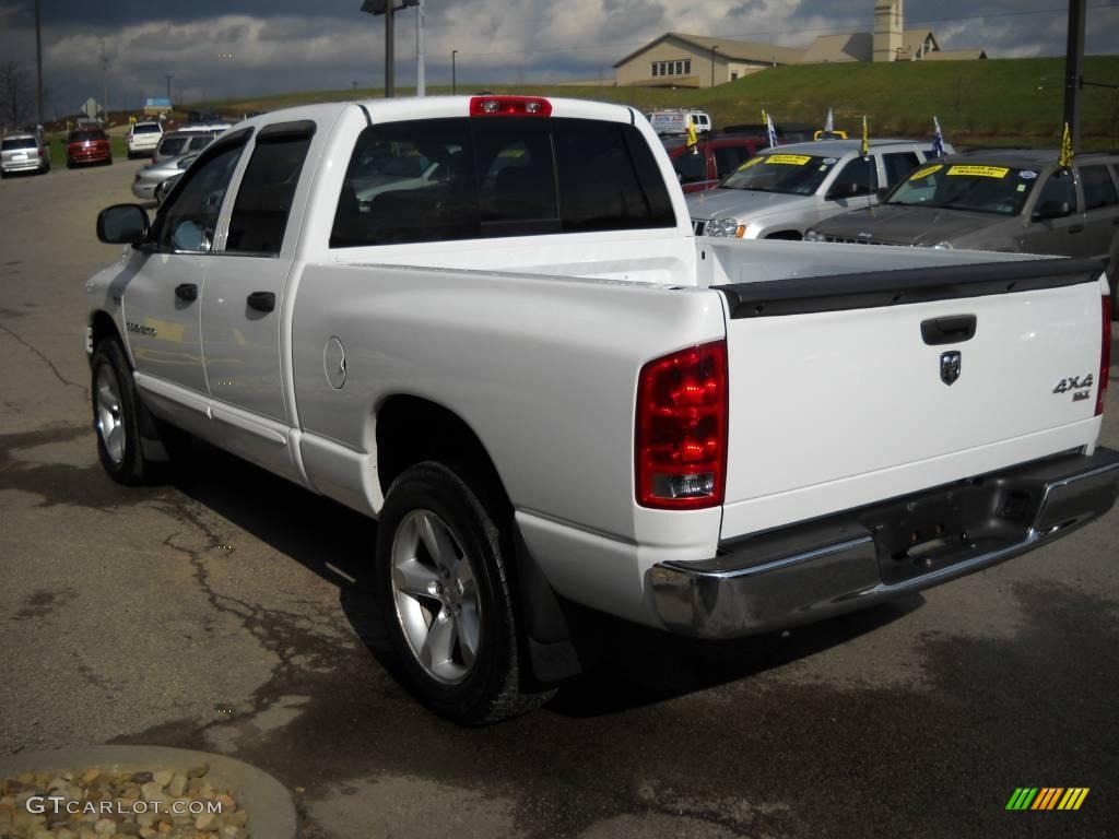 2006 Ram 1500 SLT Quad Cab 4x4 - Bright White / Medium Slate Gray photo #4