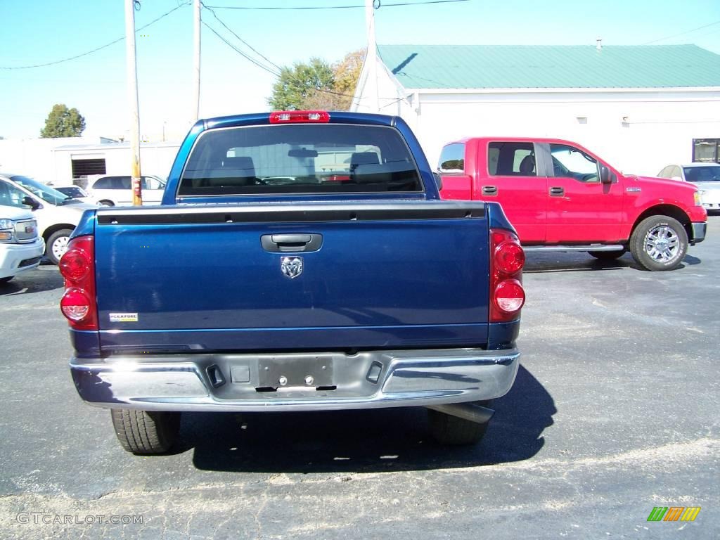 2008 Ram 1500 SXT Quad Cab - Patriot Blue Pearl / Medium Slate Gray photo #3