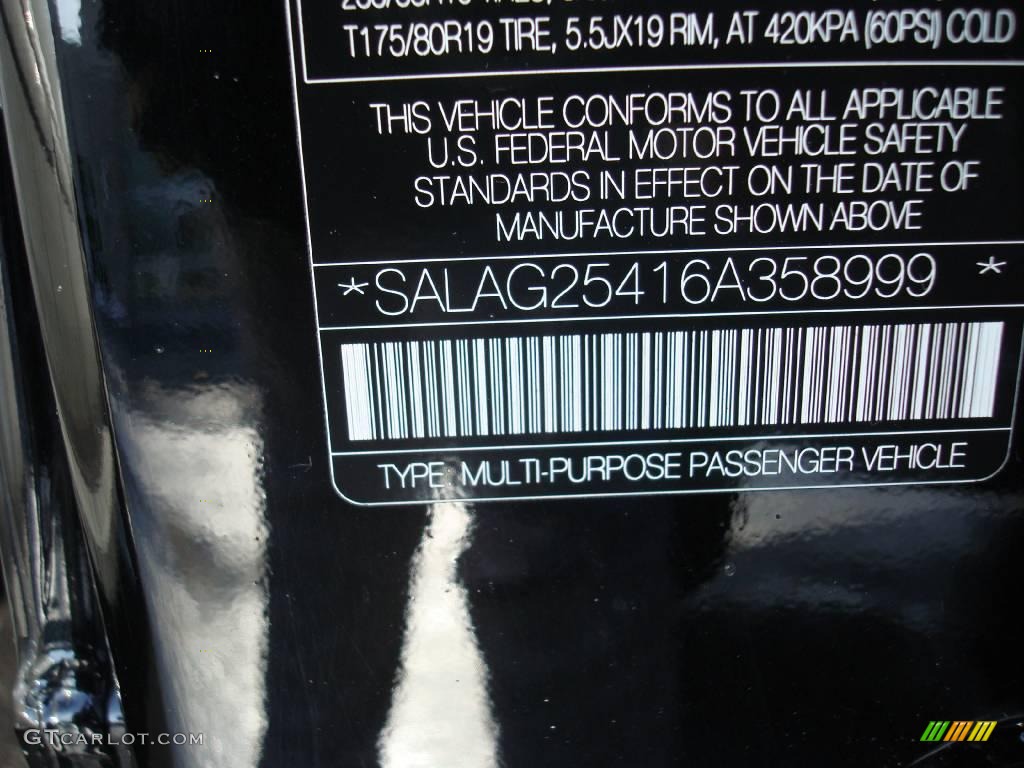 2006 LR3 V8 HSE - Java Black Pearl / Black photo #30