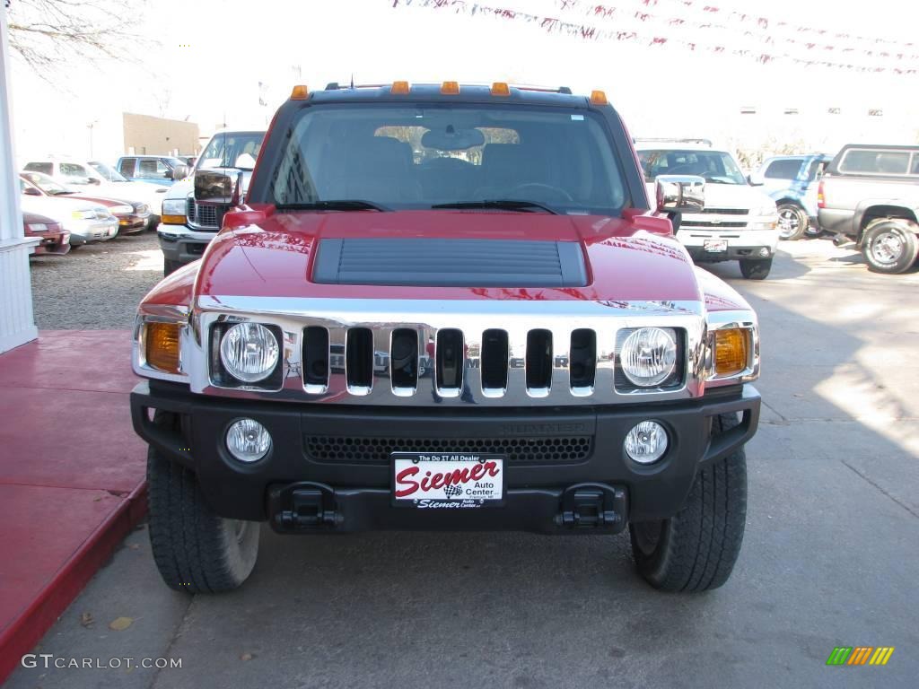 2006 H3  - Victory Red / Ebony Black/Morroco Brown photo #4