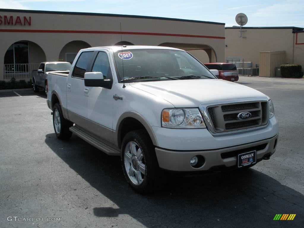 2007 F150 King Ranch SuperCrew 4x4 - Oxford White / Castano Brown Leather photo #1