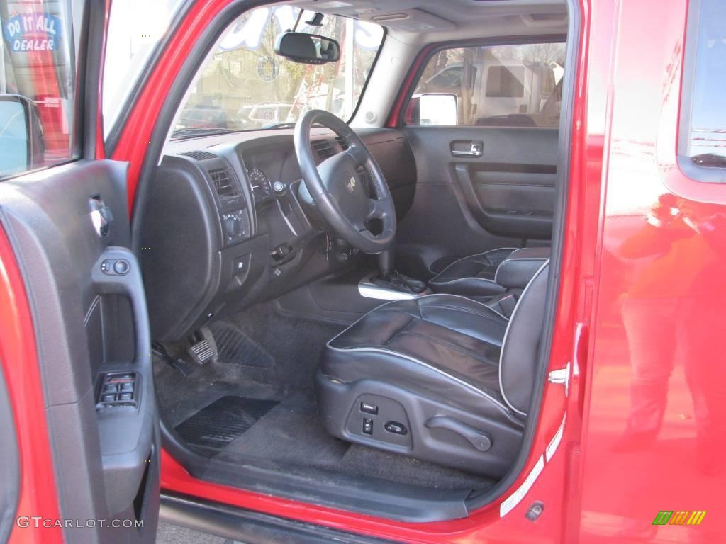2006 H3  - Victory Red / Ebony Black/Morroco Brown photo #6