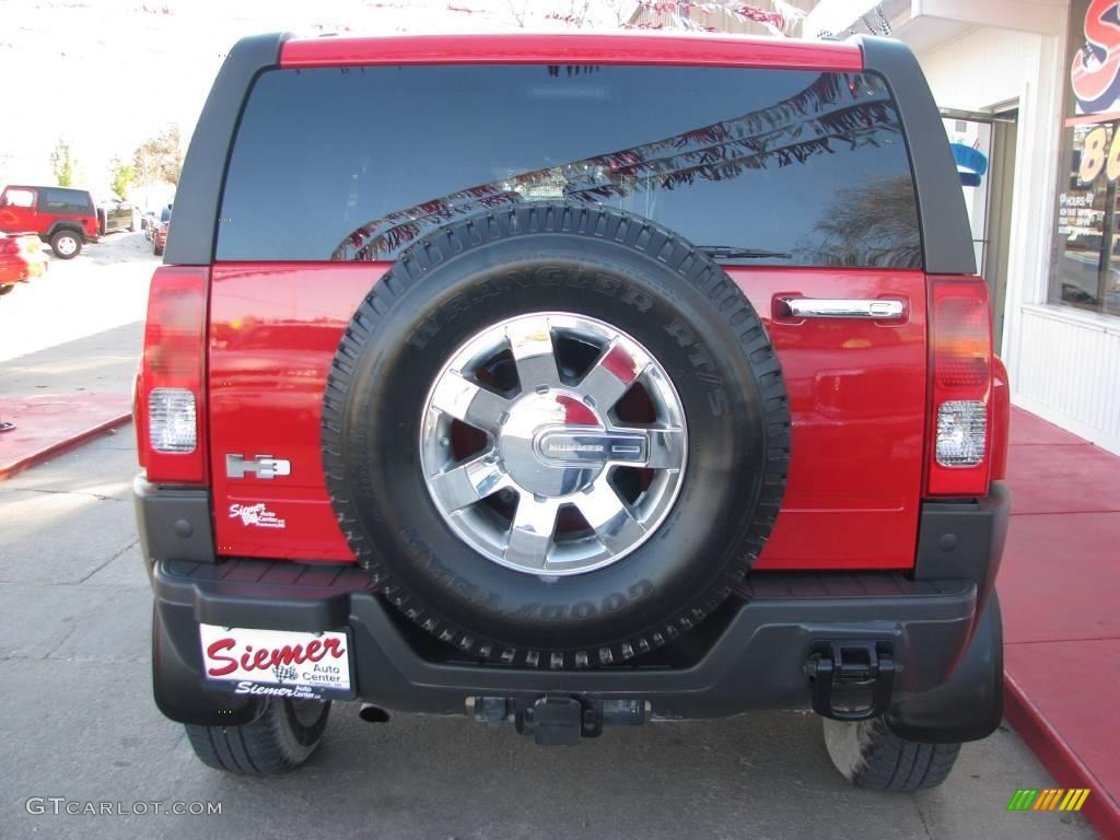 2006 H3  - Victory Red / Ebony Black/Morroco Brown photo #16