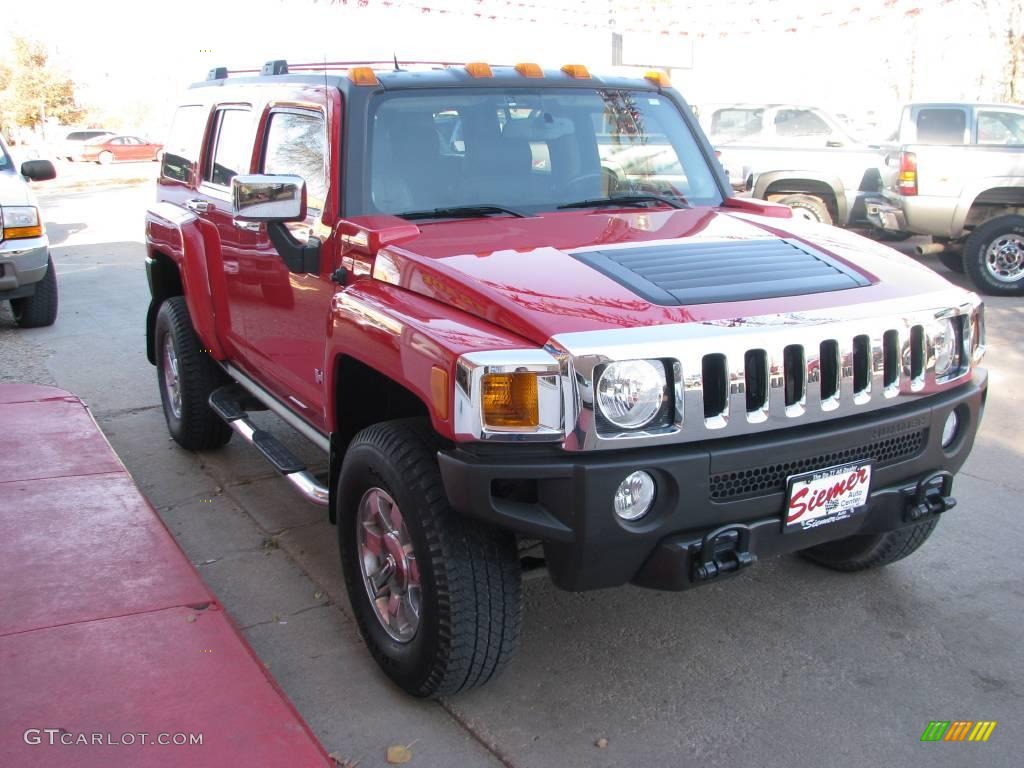 2006 H3  - Victory Red / Ebony Black/Morroco Brown photo #18