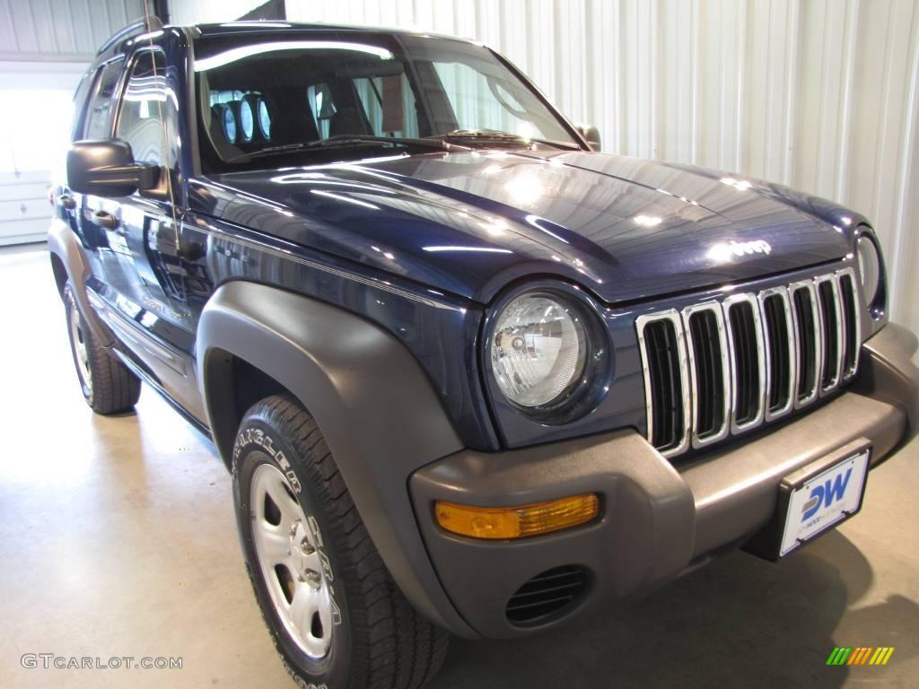 2003 Liberty Sport 4x4 - Patriot Blue Pearl / Dark Slate Gray photo #1