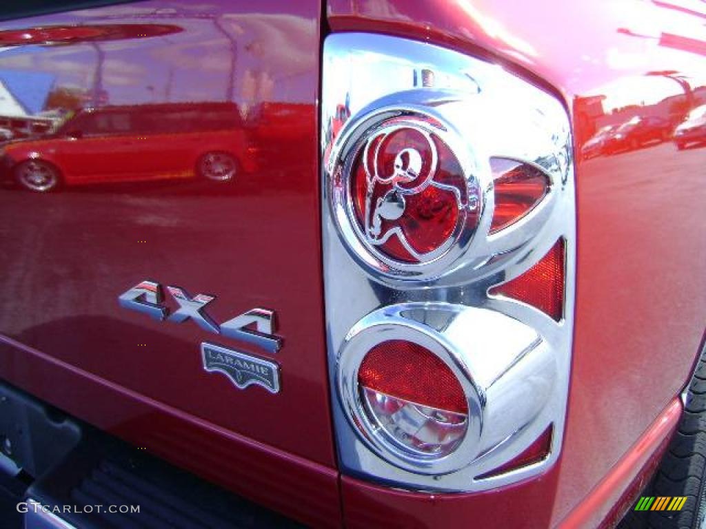 2008 Ram 1500 Laramie Quad Cab 4x4 - Inferno Red Crystal Pearl / Medium Slate Gray photo #11