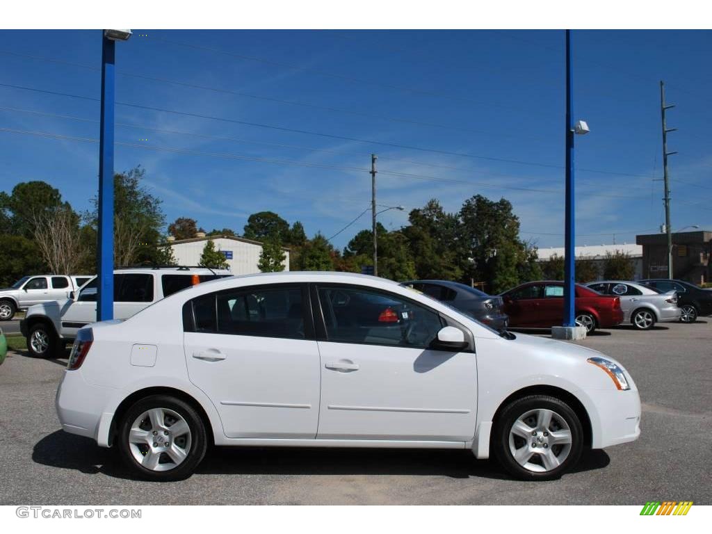 2008 Sentra 2.0 - Fresh Powder White / Charcoal/Steel photo #6