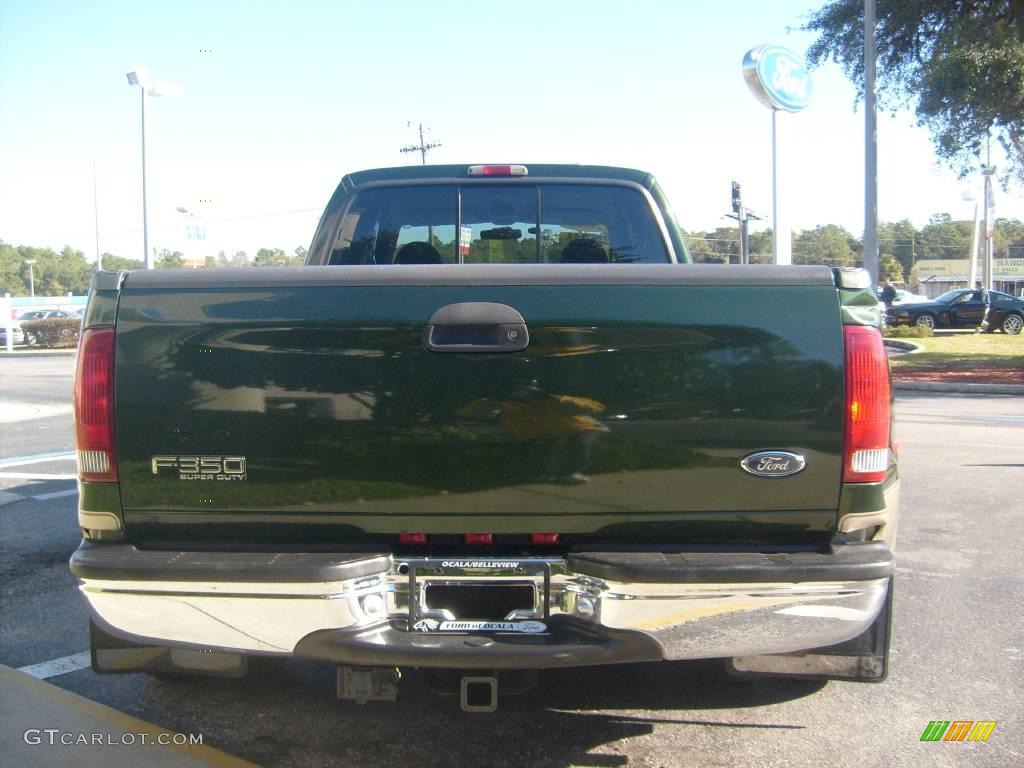 2000 F350 Super Duty Lariat Crew Cab Dually - Woodland Green Metallic / Medium Parchment photo #4