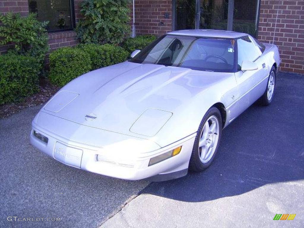 1996 Corvette Coupe - Sebring Silver Metallic / Light Gray photo #1