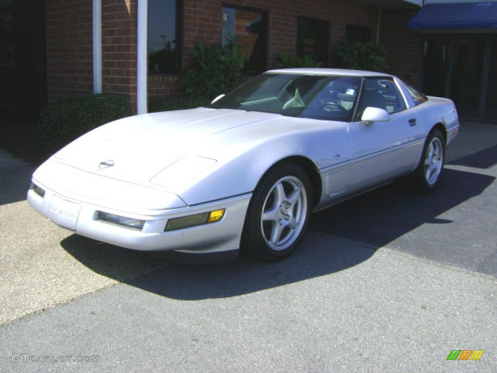 1996 Corvette Coupe - Sebring Silver Metallic / Light Gray photo #5