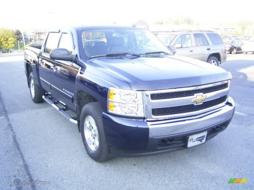 2008 Silverado 1500 LT Crew Cab 4x4 - Dark Blue Metallic / Ebony photo #6