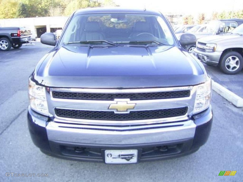 2008 Silverado 1500 LT Crew Cab 4x4 - Dark Blue Metallic / Ebony photo #7