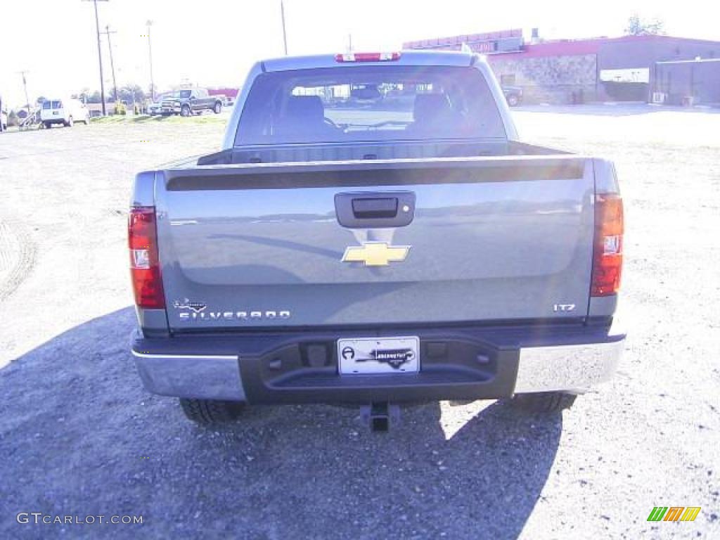 2009 Silverado 1500 LTZ Crew Cab 4x4 - Blue Granite Metallic / Light Titanium photo #3