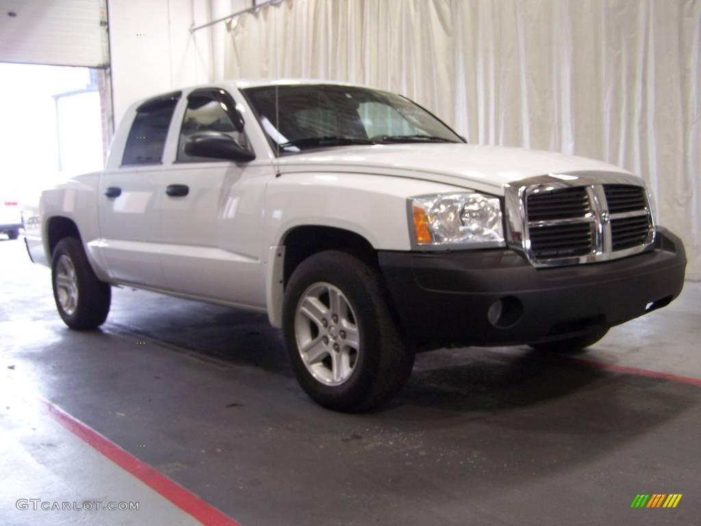 2006 Dakota SLT Quad Cab 4x4 - Bright White / Medium Slate Gray photo #1