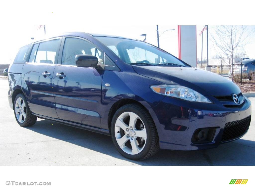 2007 MAZDA5 Sport - Strato Blue Mica / Black photo #1