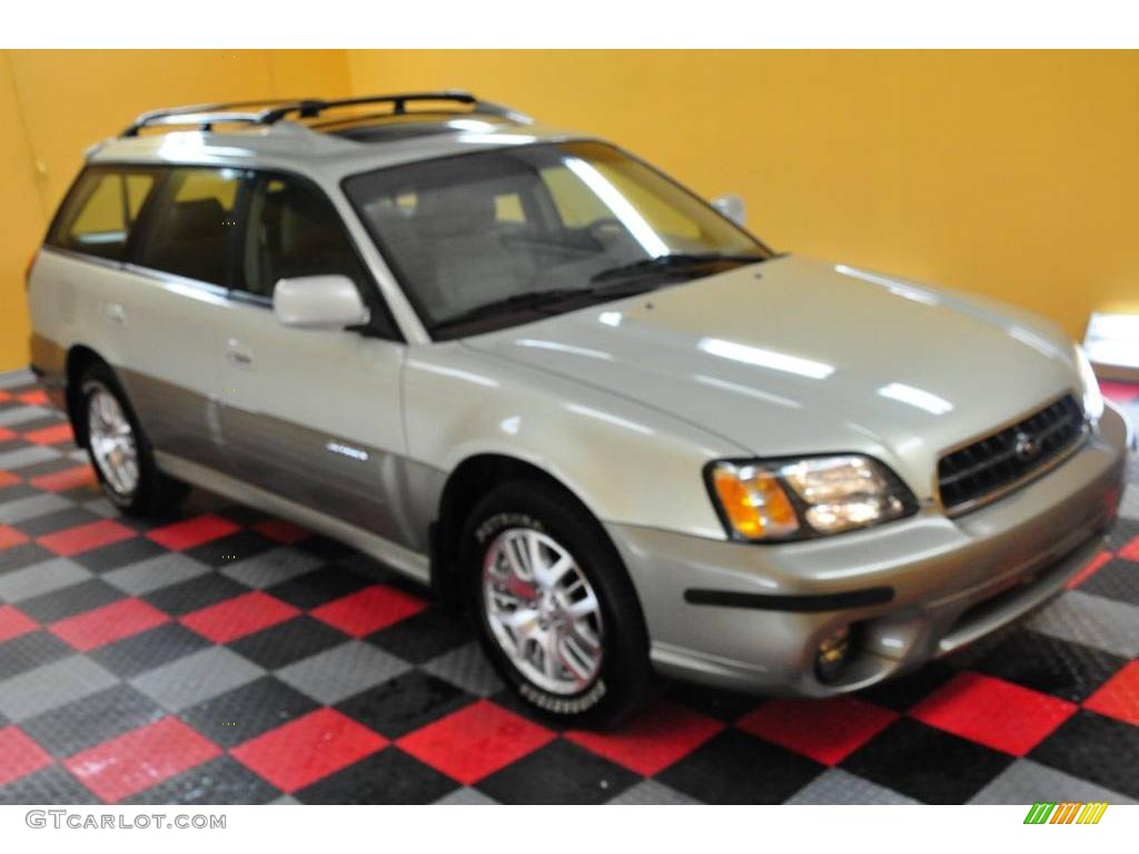 2004 Outback Limited Wagon - White Frost Pearl / Beige photo #1