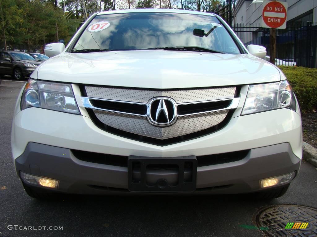 2007 MDX  - Aspen White Pearl / Parchment photo #2