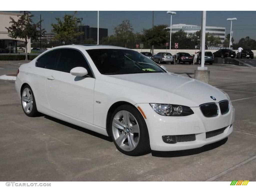 2008 3 Series 335i Coupe - Alpine White / Saddle Brown/Black photo #2