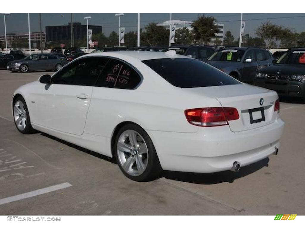 2008 3 Series 335i Coupe - Alpine White / Saddle Brown/Black photo #3