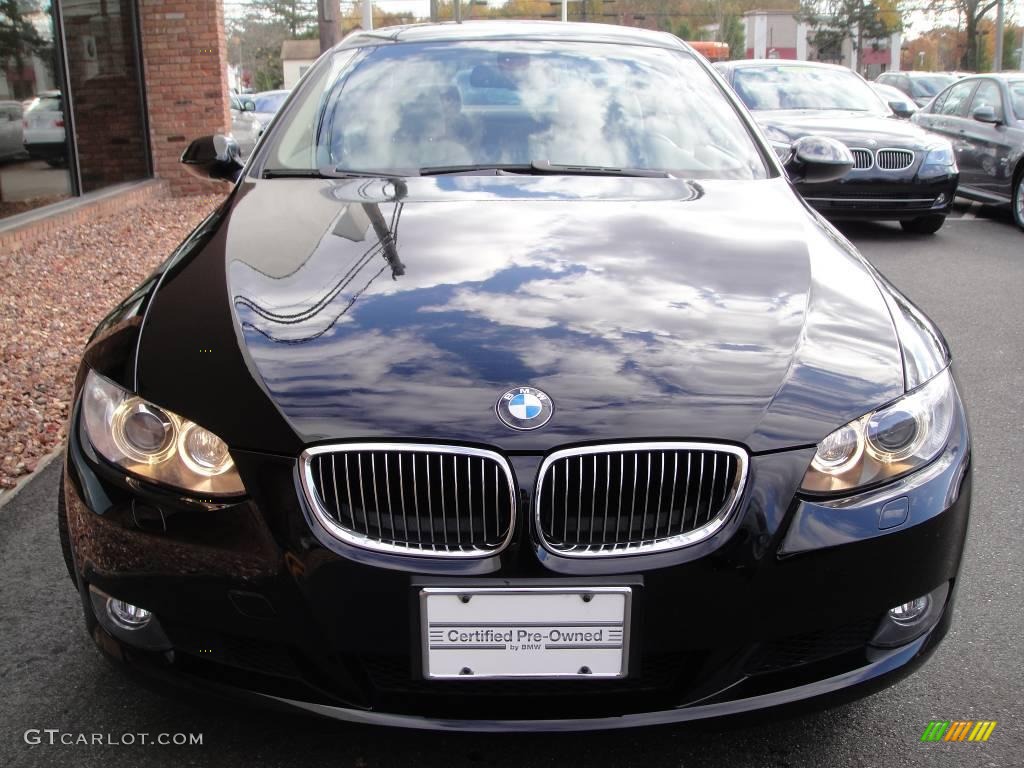 2007 3 Series 328xi Coupe - Jet Black / Cream Beige photo #2