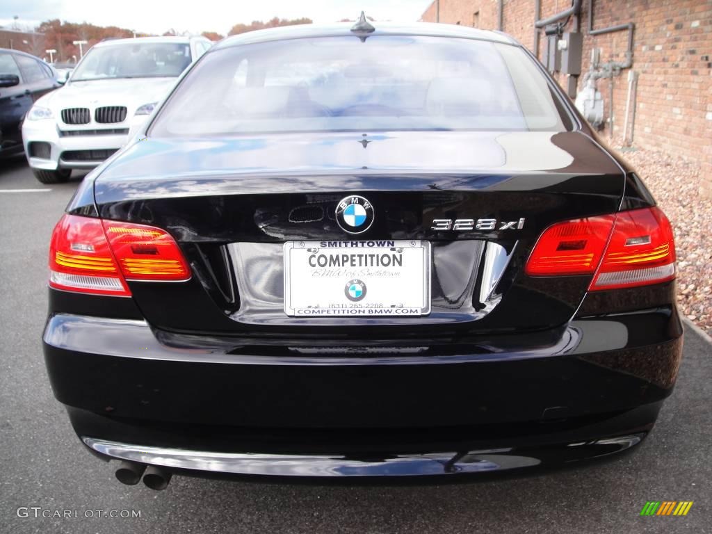 2007 3 Series 328xi Coupe - Jet Black / Cream Beige photo #5