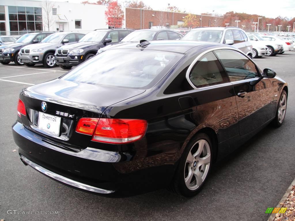 2007 3 Series 328xi Coupe - Jet Black / Cream Beige photo #6