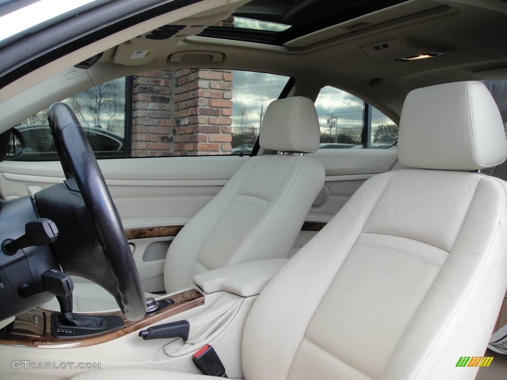 2007 3 Series 328xi Coupe - Jet Black / Cream Beige photo #9