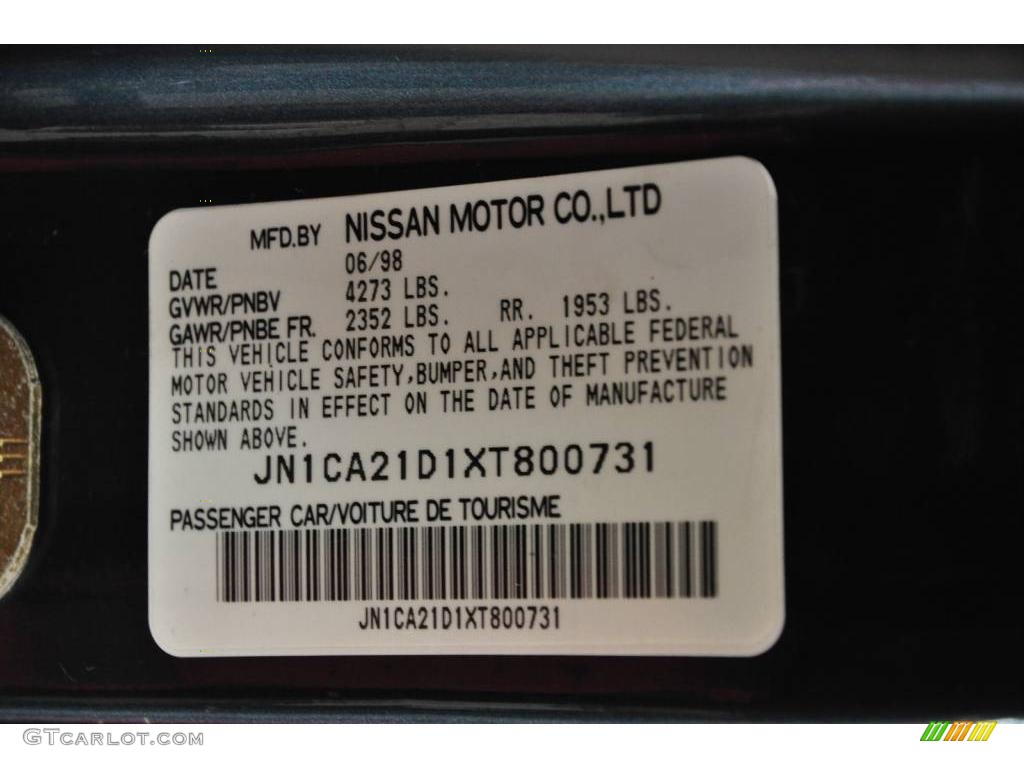 1999 Maxima SE - Lakeshore Blue / Beige photo #11