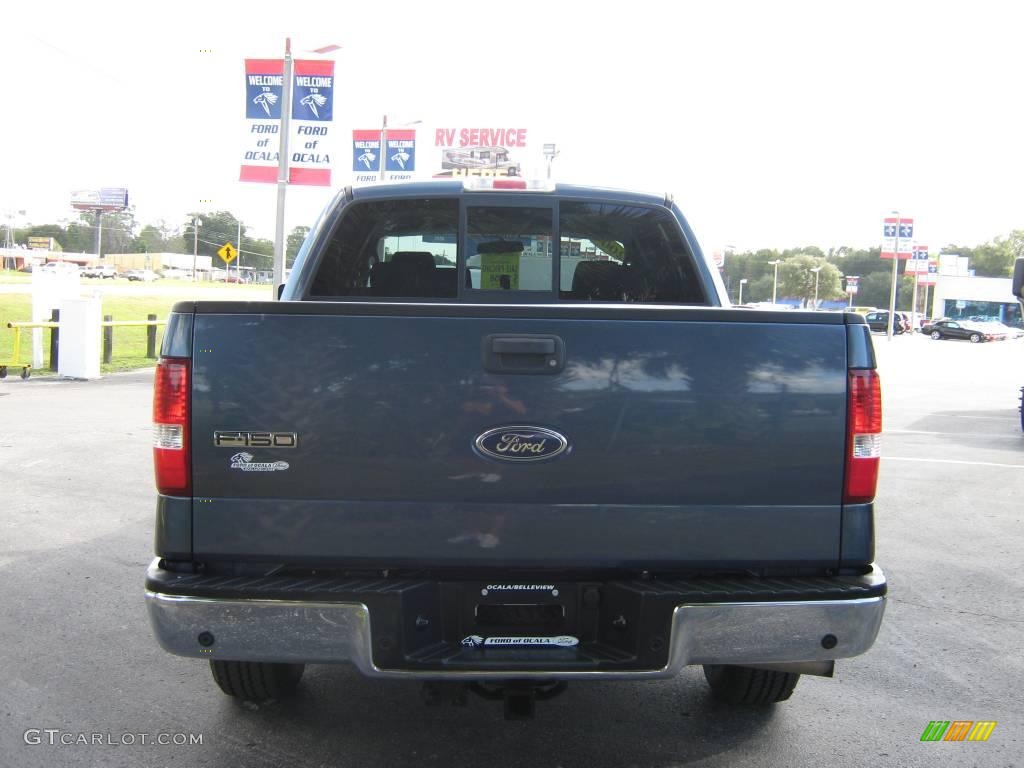 2004 F150 XLT SuperCrew - Medium Wedgewood Blue Metallic / Dark Flint photo #4