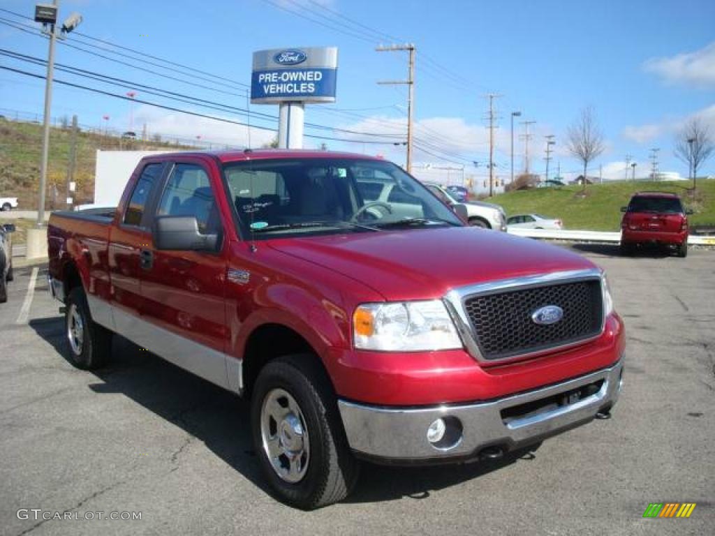 2007 F150 XLT SuperCab 4x4 - Redfire Metallic / Medium Flint photo #1
