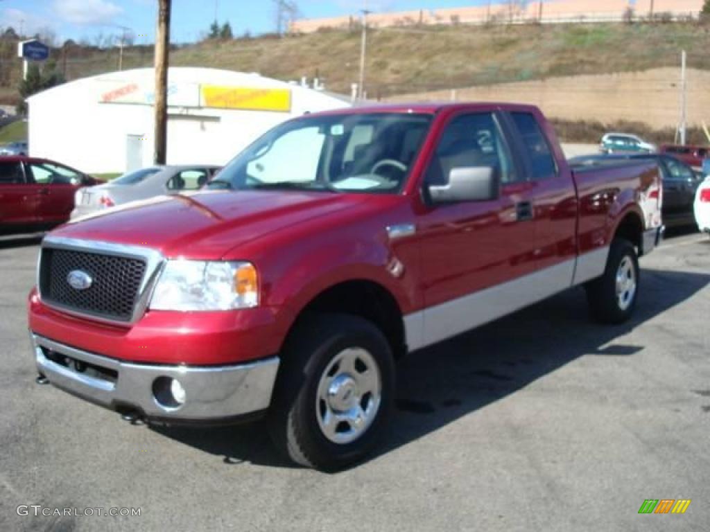 2007 F150 XLT SuperCab 4x4 - Redfire Metallic / Medium Flint photo #7