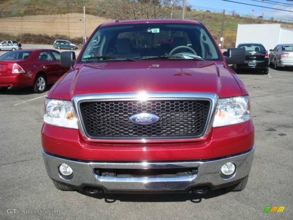2007 F150 XLT SuperCab 4x4 - Redfire Metallic / Medium Flint photo #8