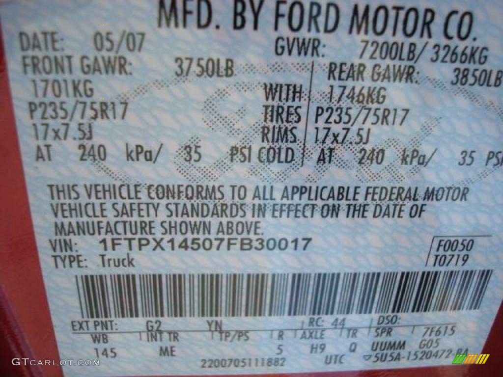 2007 F150 XLT SuperCab 4x4 - Redfire Metallic / Medium Flint photo #19