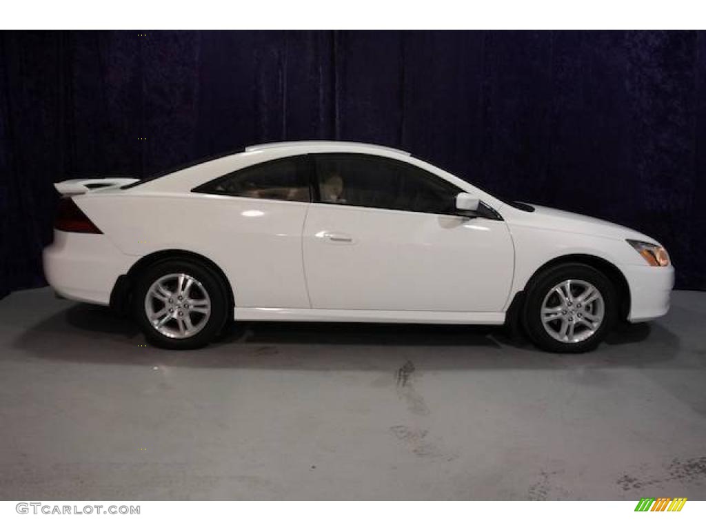 2007 Accord LX Coupe - Taffeta White / Ivory photo #3