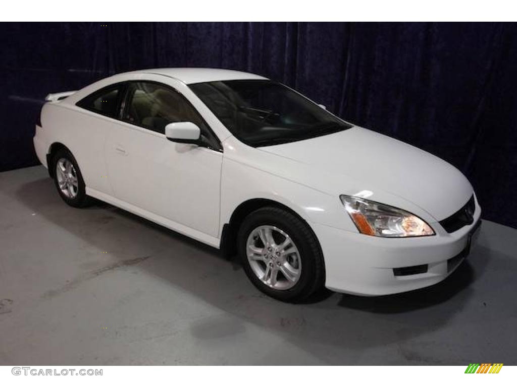 2007 Accord LX Coupe - Taffeta White / Ivory photo #12