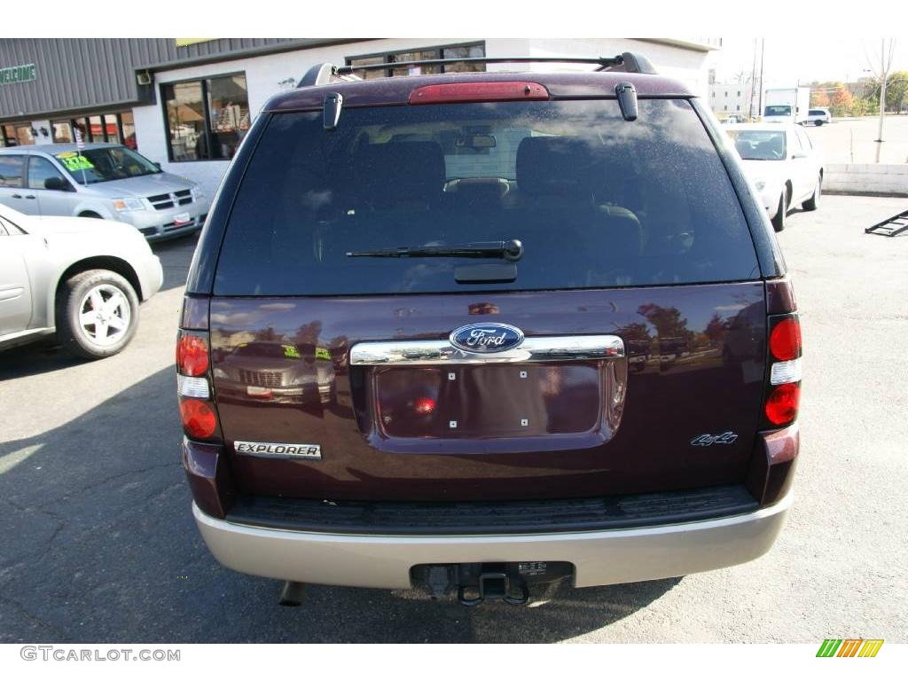 2007 Explorer Eddie Bauer 4x4 - Dark Cherry Metallic / Camel photo #5