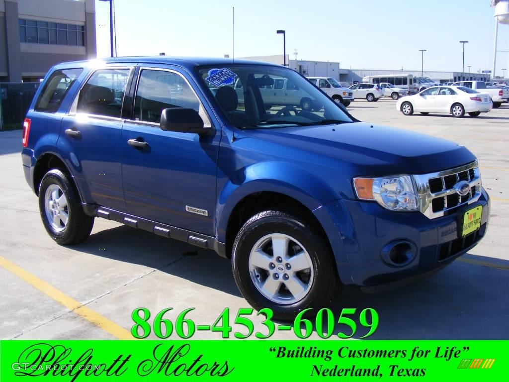 2008 Escape XLS - Vista Blue Metallic / Stone photo #1