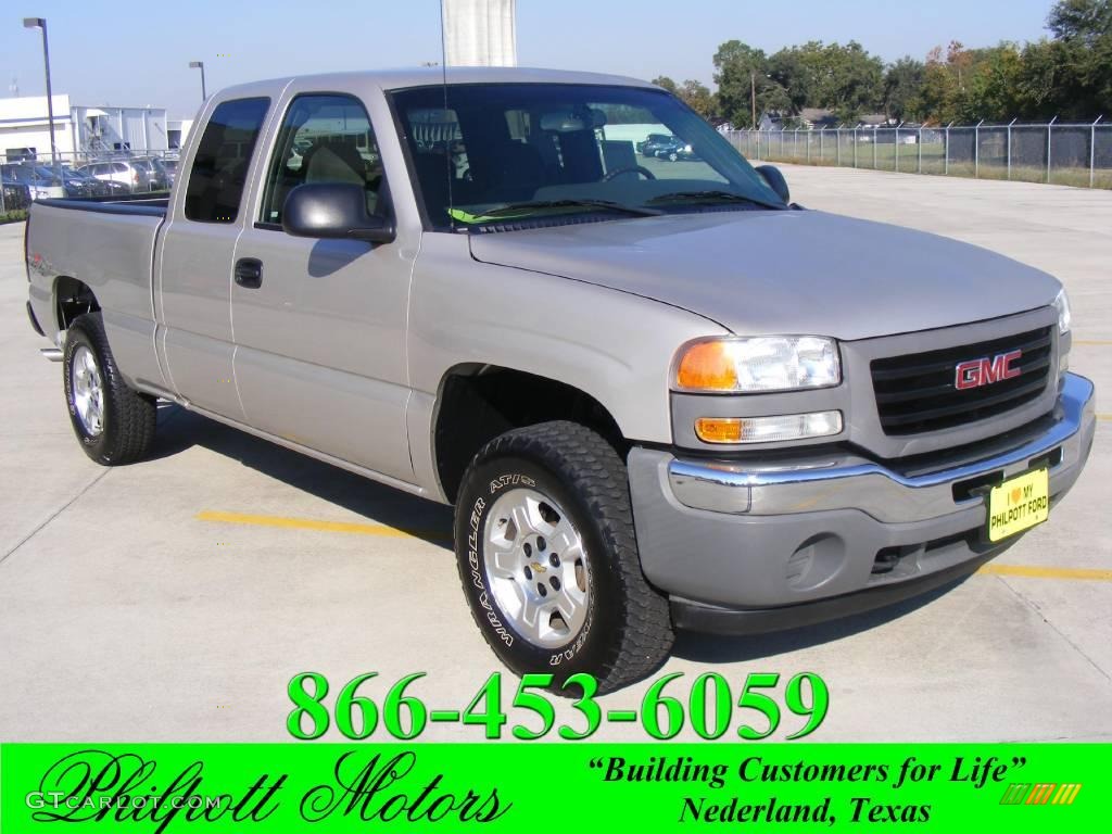 2006 Sierra 1500 SL Extended Cab 4x4 - Sand Beige Metallic / Dark Pewter photo #1