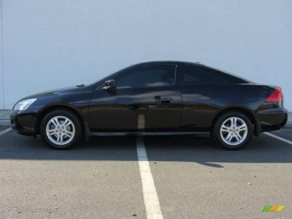 2007 Accord EX-L Coupe - Nighthawk Black Pearl / Black photo #3
