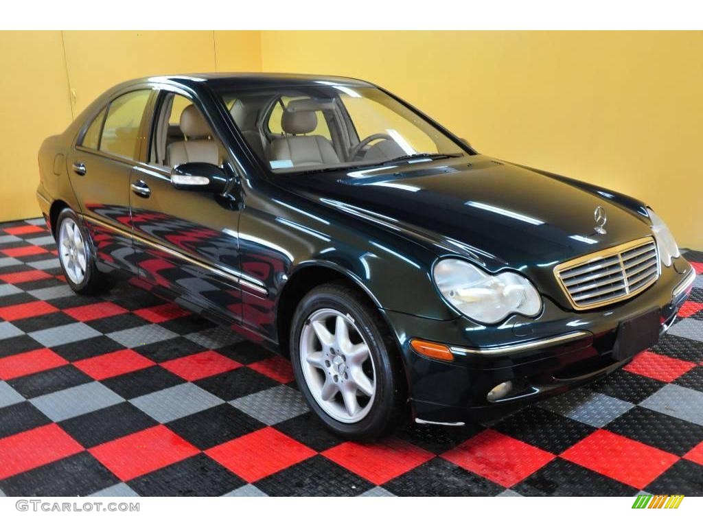 2002 C 240 Sedan - Everest Green Metallic / Java photo #1