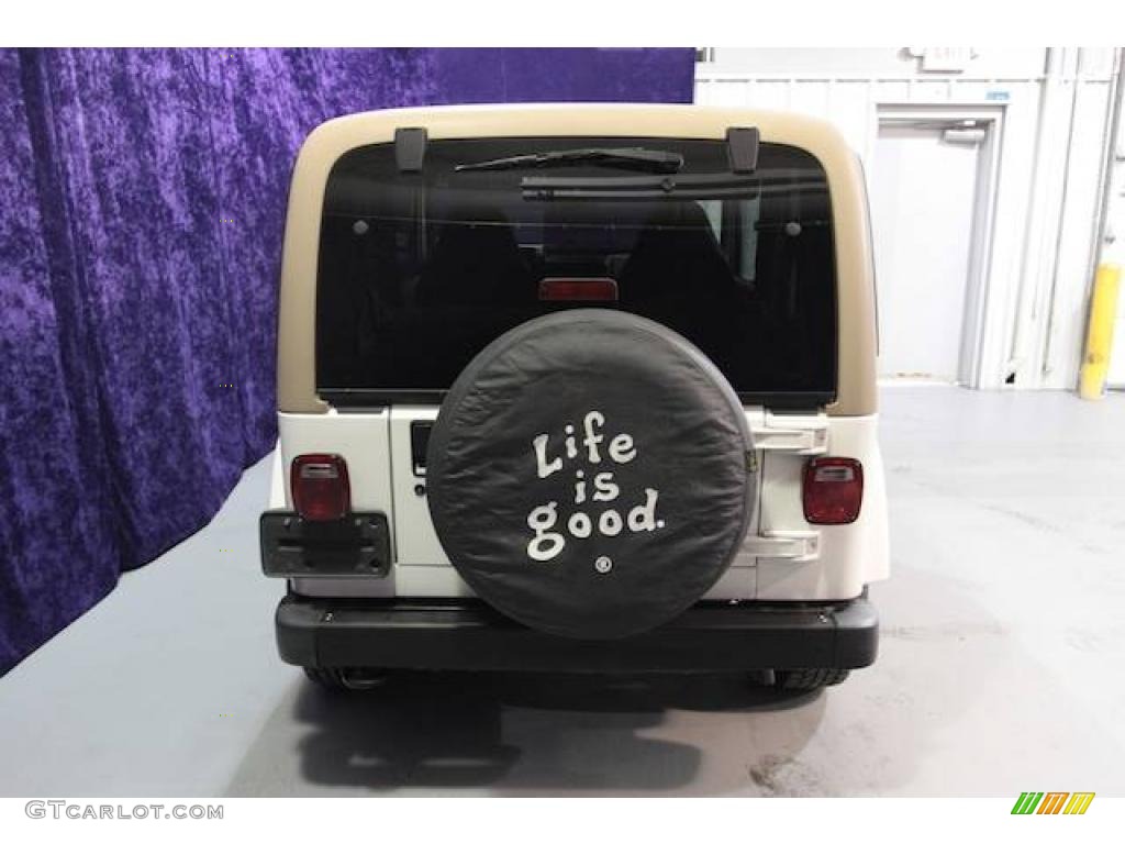2000 Wrangler Sahara 4x4 - Stone White / Camel/Dark Green photo #10