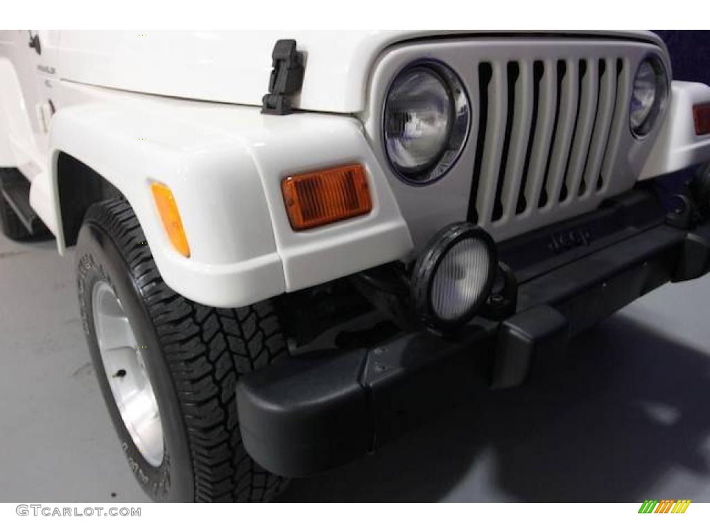 2000 Wrangler Sahara 4x4 - Stone White / Camel/Dark Green photo #11