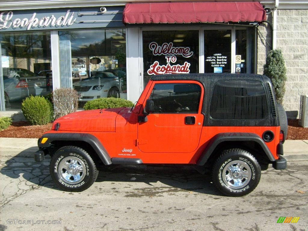 2004 Wrangler SE 4x4 - Flame Red / Dark Slate Gray photo #2