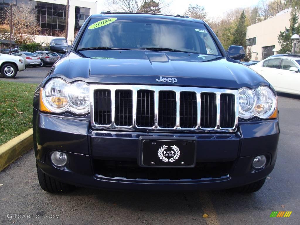 2008 Grand Cherokee Limited 4x4 - Modern Blue Pearl / Dark Khaki/Light Graystone photo #2