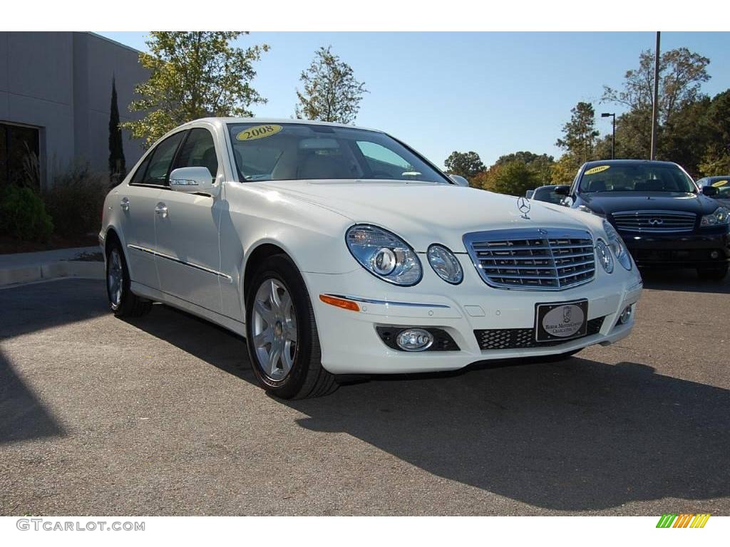 2008 E 320 BlueTEC Sedan - Arctic White / Ash photo #1
