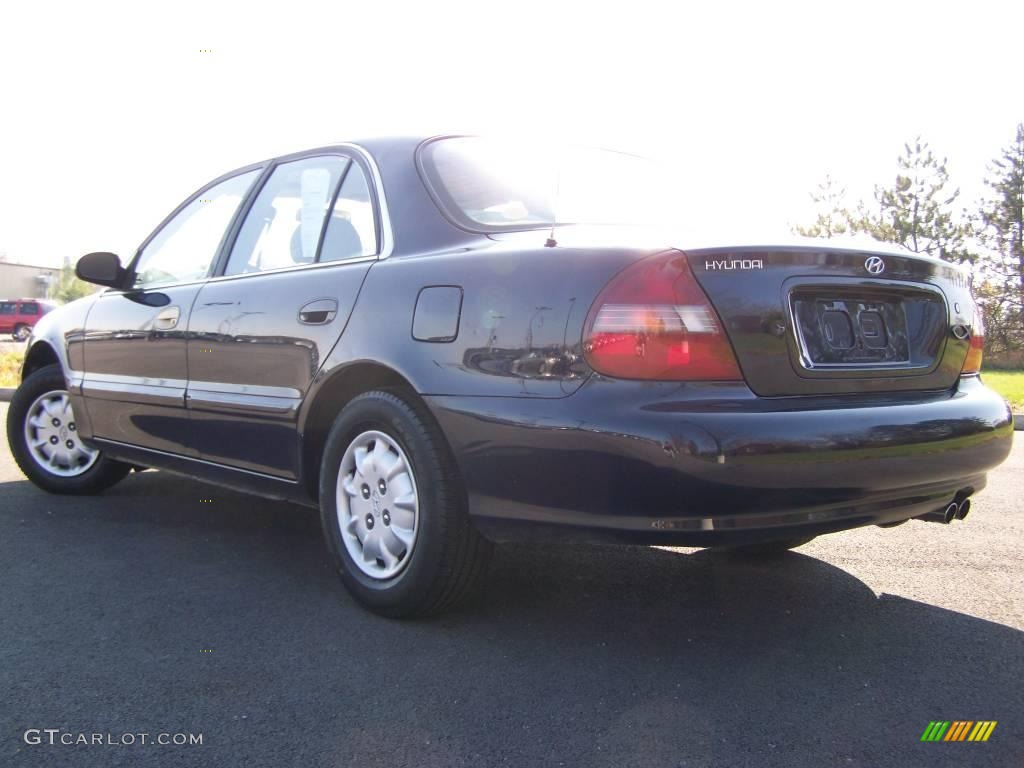 1997 Sonata GL - Dynastic Blue Pearl Metallic / Beige photo #3