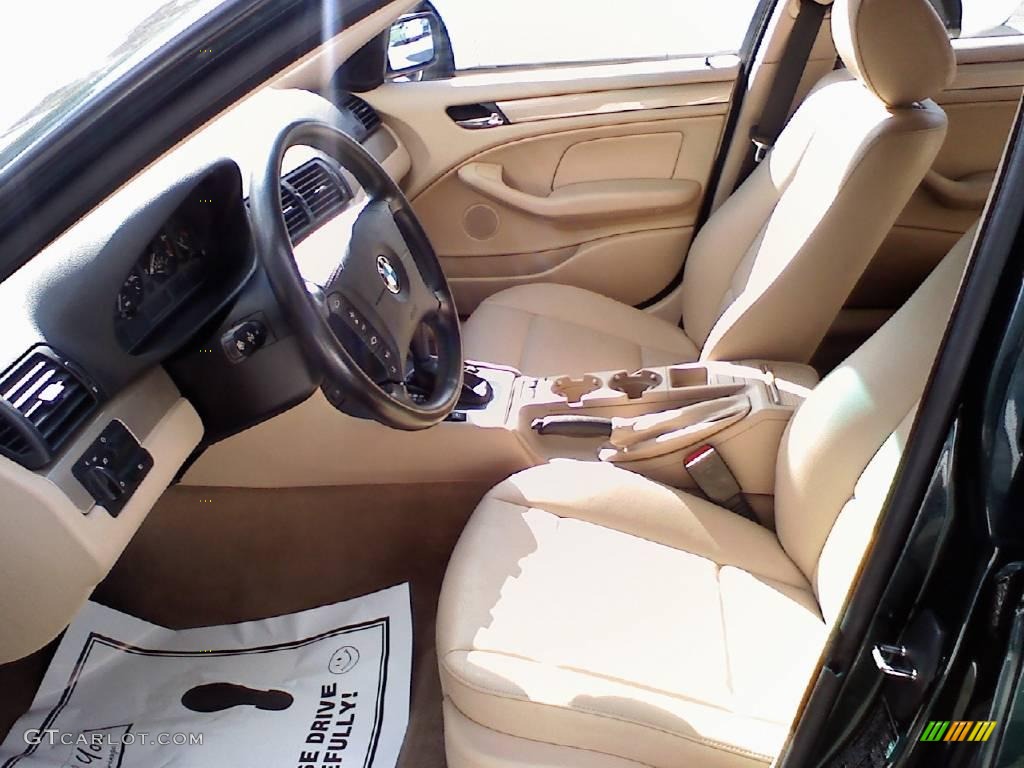 2001 3 Series 325i Sedan - Fern Green Metallic / Sand photo #8
