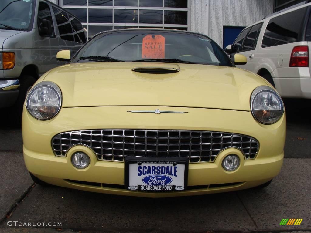 2002 Thunderbird Premium Roadster - Inspiration Yellow / Inspiration Yellow photo #2