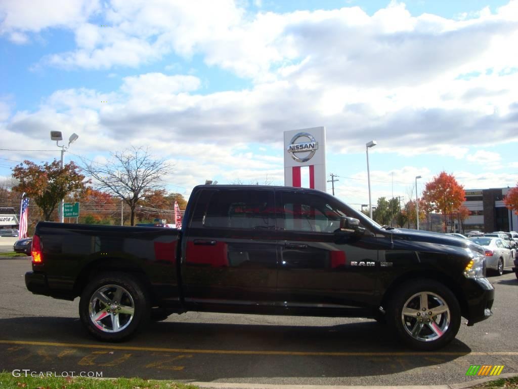 2009 Ram 1500 Sport Crew Cab - Brilliant Black Crystal Pearl / Dark Slate Gray photo #14